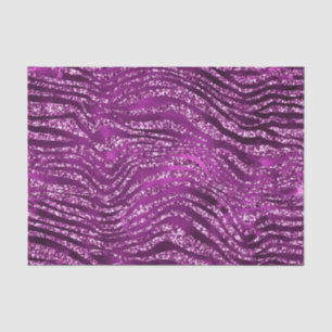 Lila Ombre Glam Glitter Tigerstreifen Muster  Seidenpapier