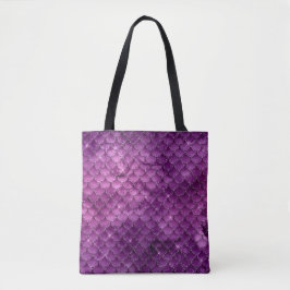 Lila Ombre Glam Mermaid Scales Muster
