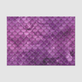 Lila Ombre Glam Mermaid Scales Muster Seidenpapier