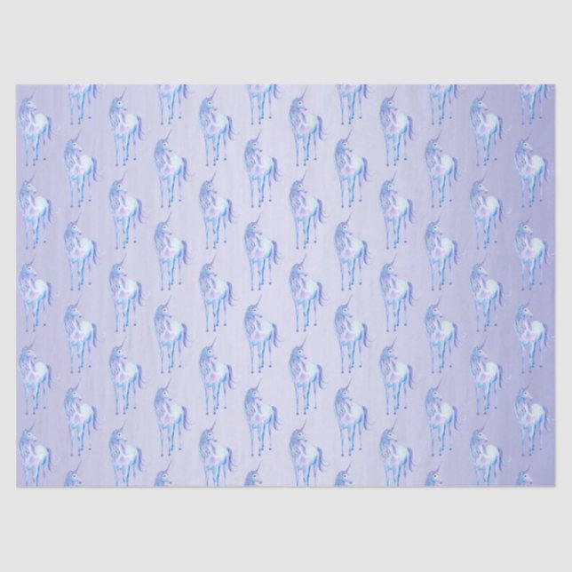 Lila Ombre Magical Unicorn Seidenpapier (Vorderseite)