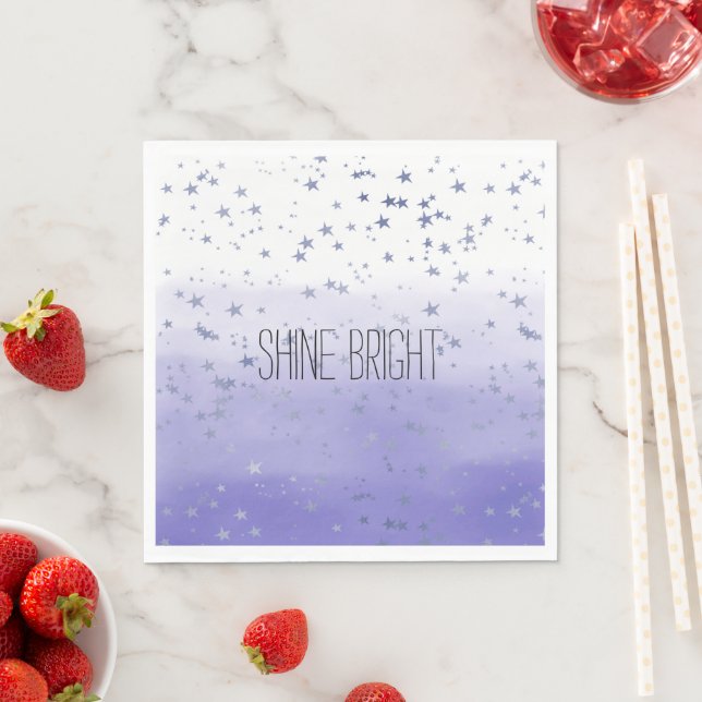 Lila Ombre Stars Serviette (Beispiel)