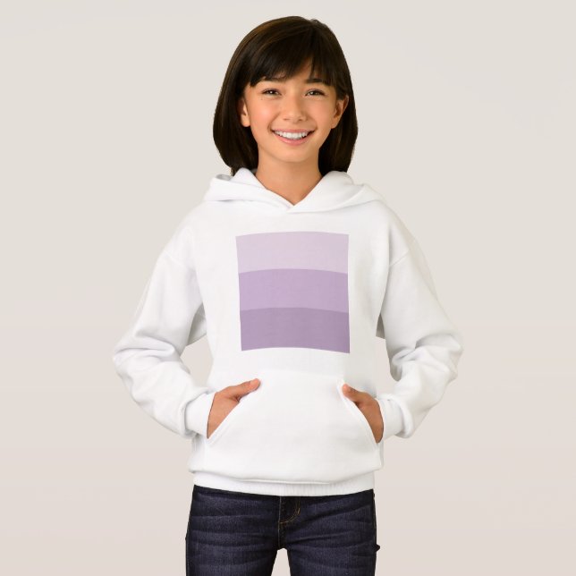 Lila Ombre Streifen Hoodie (Vorne ganz)
