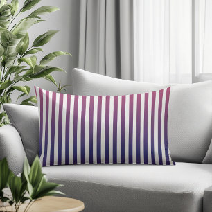 Lila Ombre Stripes-Muster Lendenkissen