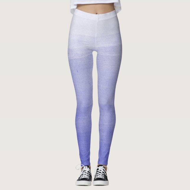 Lila Ombre Watercolor Leggings (Vorderseite)