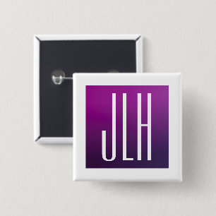 Lila Ombre & weiße Initialen oder anderer Text Button