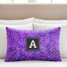 Lila Omelblattmuster Monogramm fett modern