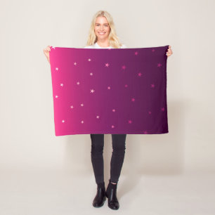 Lila Omerstars Fleecedecke