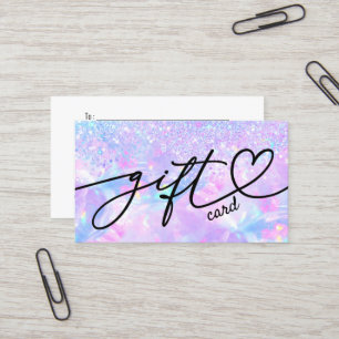 lila opeller Glitzer kleine Geschenkkarte Visitenkarte