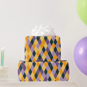 Lila Orange Black Bold Fun Fall Geschenk Geschenkpapier