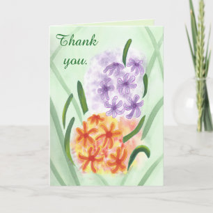 Lila orange Blume, Hyacinth Danke, Karten