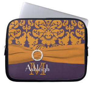 Lila Orange Damask IMITATE Ribbon Laptop-Sieb Laptopschutzhülle