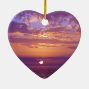 Lila orange Florida-Sonnenuntergang Keramik Ornament