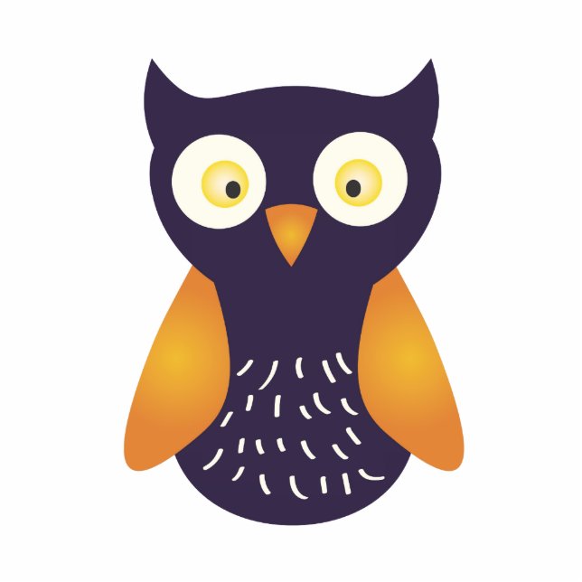 Lila / Orange Freistehende Fotoskulptur (Vorne)