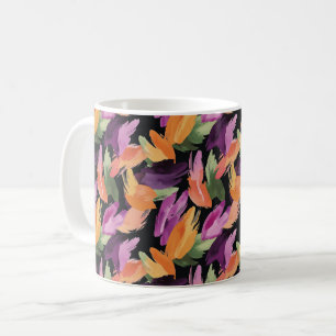 Lila Orange Grün Gelb Abstrakt Kaffeetasse