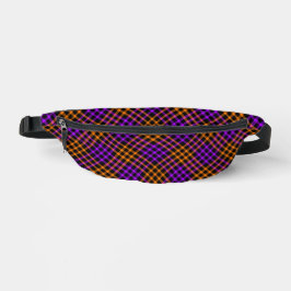 Lila Orange Karo Gitter Nahtloses Muster Bauchtasche