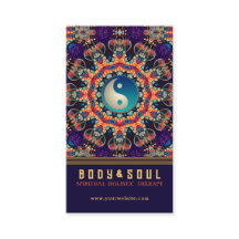 Lila Orange Mandala Eastern YinYang New Age