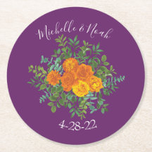 Lila Orange Rose Hochzeit Frühjahr