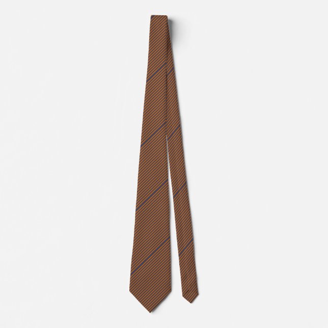 Lila Orange Streifenmuster Krawatte (Vorderseite)