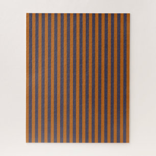 Lila Orange Streifenmuster Puzzle