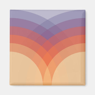 Lila, orange und blaue bunte Pastellbögen Magnet