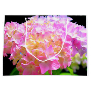 Lila-orangefarbene Hydrangeas Große Geschenktüte