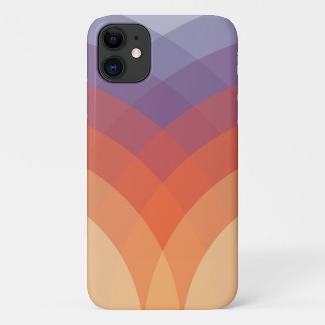 Lila, orangefarbene und blaue pastellfarbene Bögen Case-Mate iPhone Hülle (Rückseite)