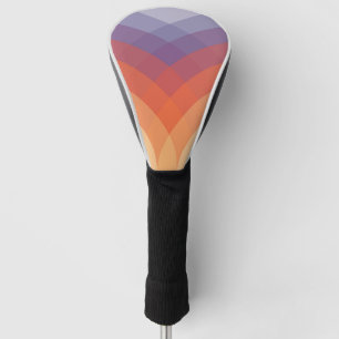 Lila, orangefarbene und blaue pastellfarbene Bögen Golf Headcover