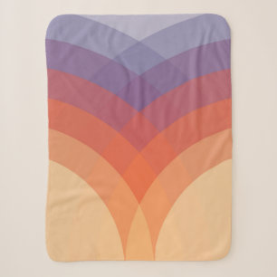 Lila, orangefarbene und blaue pastellfarbene Bögen Sherpadecke