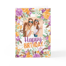 Lila orangefarbener Fall Blüte Geburtstagsgeschenk