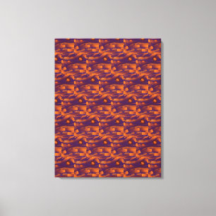 Lila orangefarbener orangefarbener Ribbon-Orb-Spla Leinwanddruck