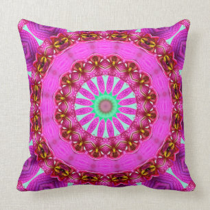 Lila Orchid Abstrakt Mandala No 2 Throw Kissen