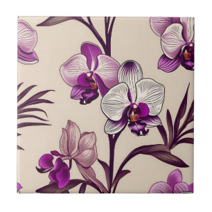 Lila Orchid-Blume Fliese