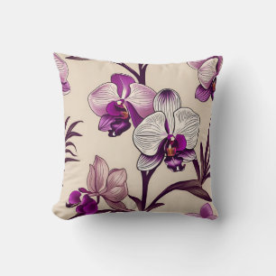 Lila Orchid-Blume Kissen