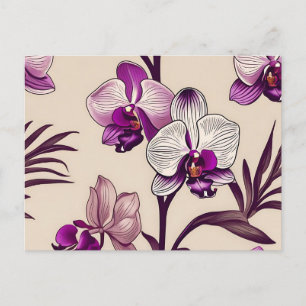 Lila Orchid-Blume Postkarte