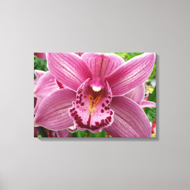 Lila Orchid Elegante Leinwanddruck (Vorderseite)