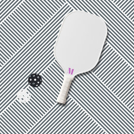 Lila Orchid-Funk und White Modern Monogram Pickleball Schläger