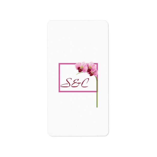 Lila Orchid Hersheys Miniaturwrapper Adressaufkleber (Vorne)
