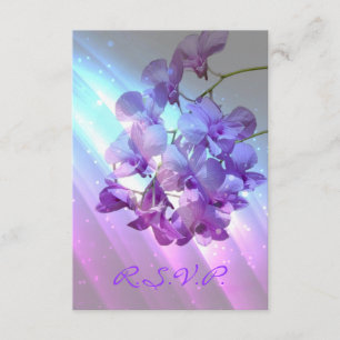 lila orchid-Hochzeit-RSVP-Reaktion RSVP Karte