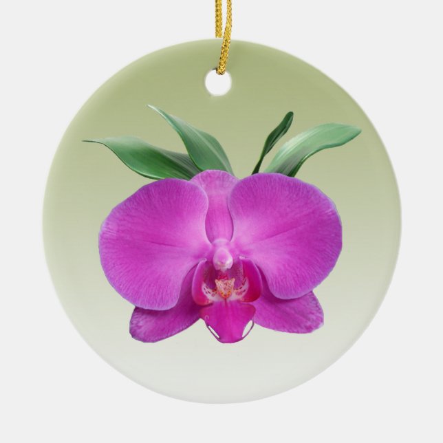 Lila Orchid Keramik Ornament (Vorne)