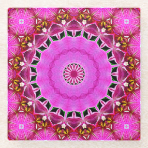 Lila Orchid Mandala Nr. 4 Untersetzer
