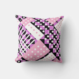 Lila, orchid rosa Punkte Kissen