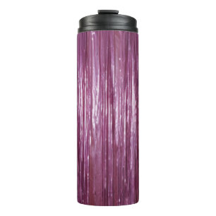 Lila orchid rosa Tinsel Streifen Thermosbecher