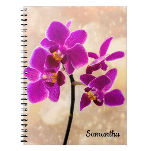 Lila Orchid Spiralheft Notizblock (Vorderseite)