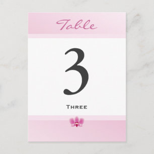 Lila Orchid-Tischnummer Postkarte