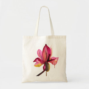 Lila Orchid Wasserfarbe Tropische Blume Tragetasche
