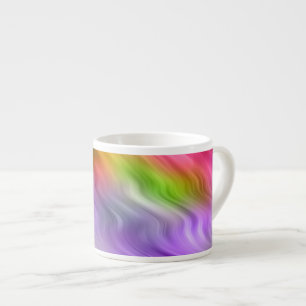 Lila Orchid Wavy Textur Espressotasse