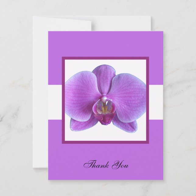 Lila Orchid Wedding Geschenk Vielen Dank, dass Sie Dankeskarte (Vorderseite)