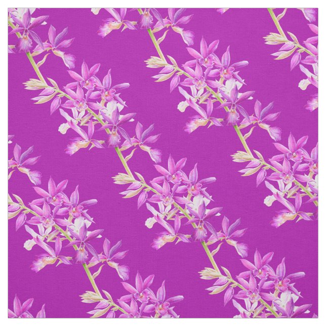Lila Orchidee Aquarell Blume Florenz Stoff (Muster)
