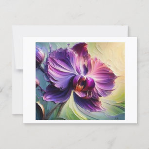 Lila Orchidee in Bloom #2, Postkarte