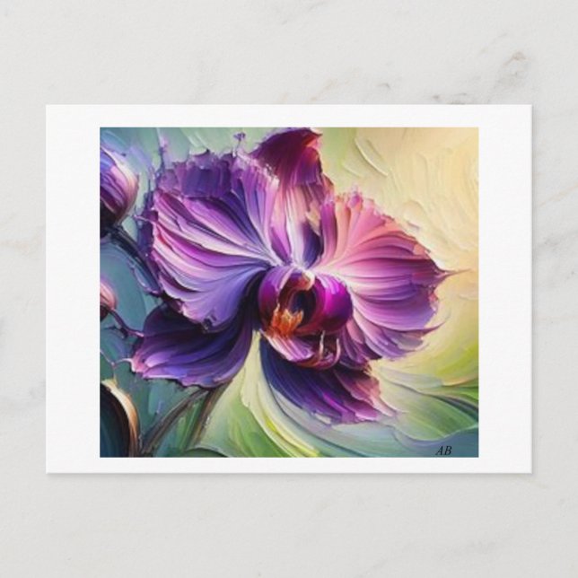 Lila Orchidee in Bloom #2, Postkarte (Vorderseite)